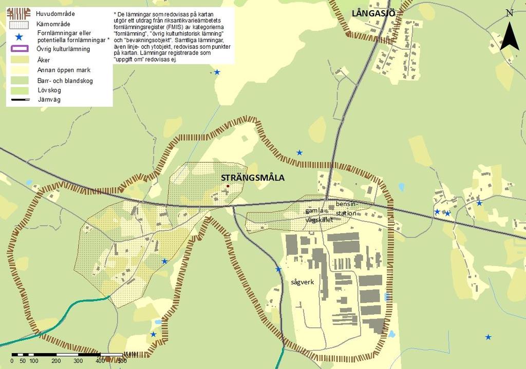 STRÄNGSMÅLA Klass 2 Skogslandets jordbruk: Representativt, välbevarat och välhävdat odlingslandskap, särskilt utpekat som riksintresseområde för naturvården.