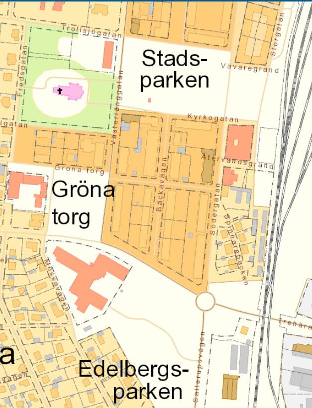 Standardförfarande Figur 1. Orienteringskarta med planområdet inringat.