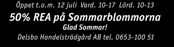 Agneta Jönsson Björkgatan 3, 824 70 Delsbo fotverkstanidelsbo.se fotverkstanidelsbo@gmail.com Glad sommar!