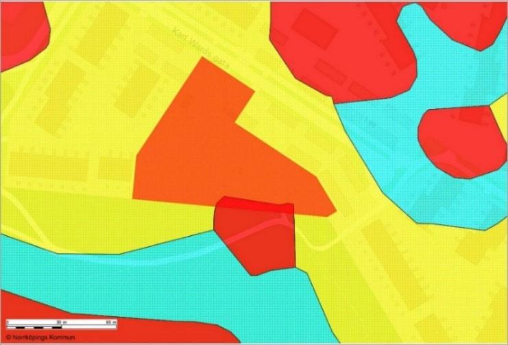 NORRKÖPINGS KOMMUN 14(23) Figur 11. Utdrag ur SGU:s jordartskarta. Karta: Norrköpings kommun.