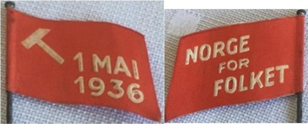 1.Mai 1936 (framsidan av märket), Norge for