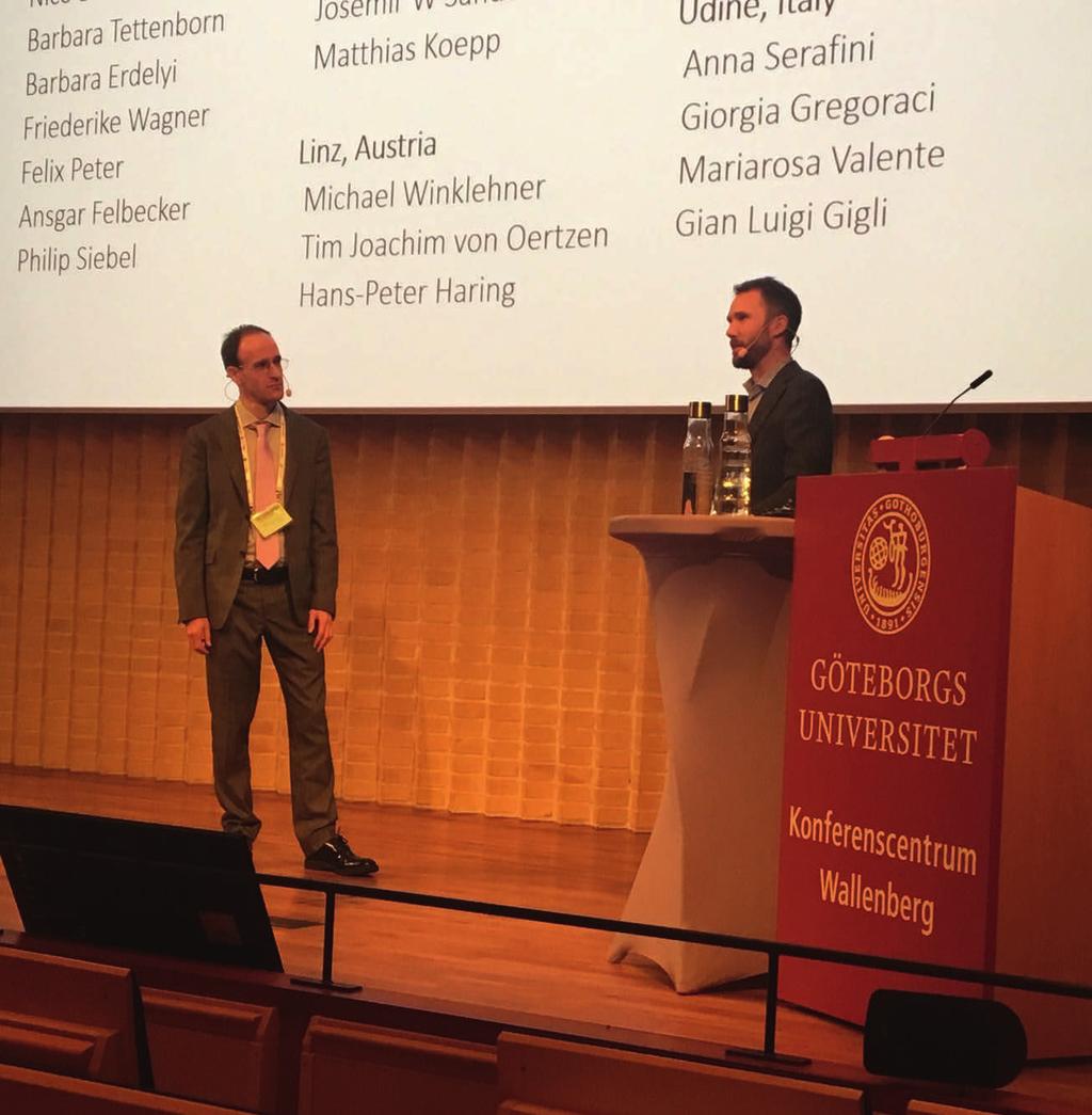 Francesco Brigo, Italien, och Marion Galovic, Storbritannien. minerat, men modeller för både hjärnblödning och ischemisk stroke finns att tillgå.