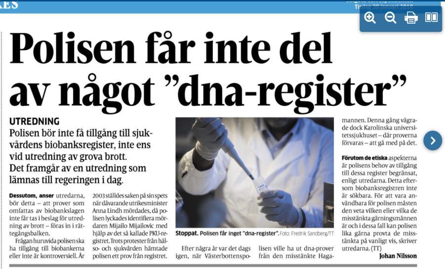 Östgöta Correspondenten 2018-01-30 Integritet är som syre.