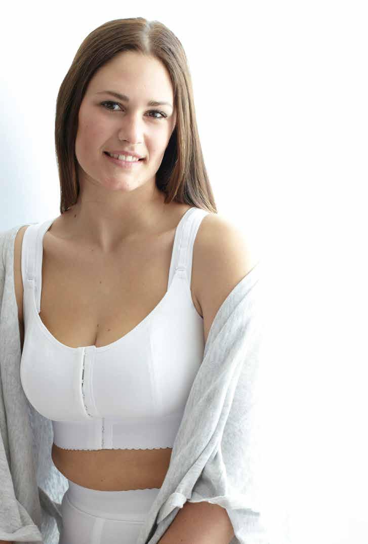 LINGERIE BY NORDICARE Victoria Post-op-BH med oelastisk/stium kupa, justerbar mitt fram med hysk-hake i tre steg.