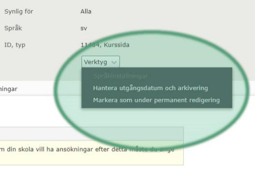 Nu kan du redigera den nya kursen och publicera dina ändringar enligt instruktioner ovan. OBS! Vid kopiering av kurs kommer den nya kursen att hamna i publicerat läge.