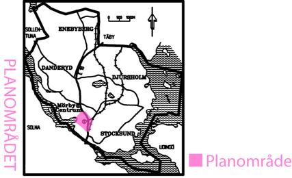 Läge och avgränsning Källa: Danderyd kommun Problemformulering Knutpunkten är belägen i kommunens sydvästra del och ligger cirka en kilometer söder om Mörby centrum.