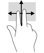 Nypa och zooma med två fingrar Genom att nypa och zooma med två fingrar kan du zooma in eller ut i bilder och text.