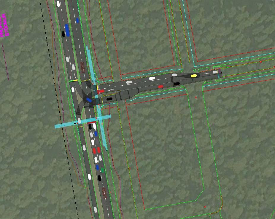 Simulering i Vissim För analysen har förmiddagens och eftermiddagens dimensionerande timme modellerats och 10 simuleringsupprepningar har genomförts för respektive timme.