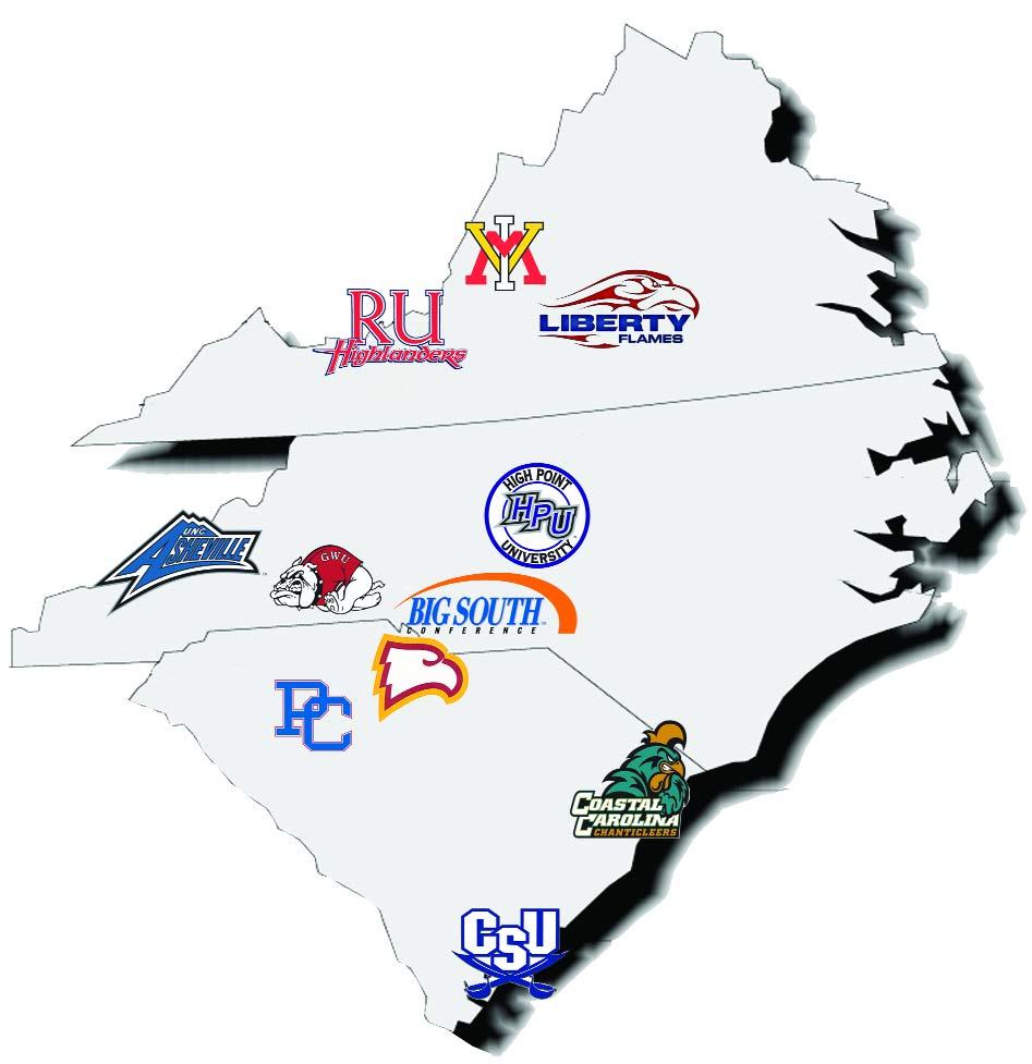 2010 Advance Auto Parts Big South Conference Men's Basketball Championship March 2-6, 2010 #1 Coastal Carolina Game 3 (at #1 CCU) Tuesday, Mar. 2, 7 p.m. #8 VMI #4 UNC Asheville Game 4 (at #4 UNC Asheville) Tuesday, Mar.