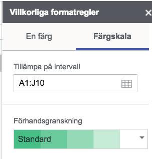 Det går att tilldela varje enskilt värde en egen färg, men för att göra