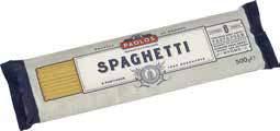 spaghetti och fusilli.