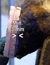 5. Fäst klossen noggrant på klöven: tryck