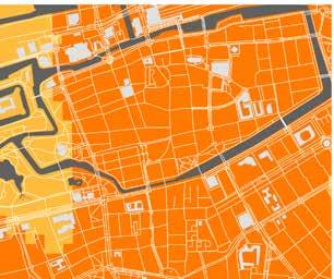 Stora delar av Stockholms city har indexets högsta täthetsnivå, 400 personer per hektar, men den nivån saknas helt i Malmö och finns bara i ett mindre