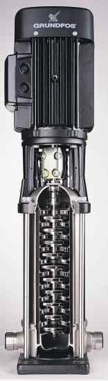 Grundfos-motor Grundfos egna MG-motorer har låg ljudnivå och hög verkningsgrad. De finns i självreglerande MGEkonfiguration med inbyggd frekvensomformare.