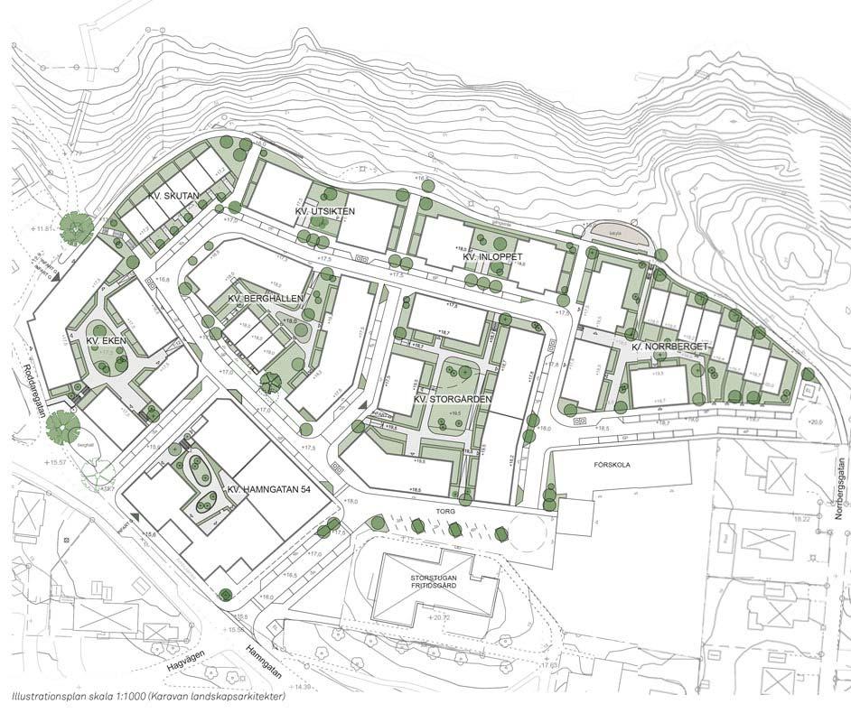 22 av 50 Gestaltningsprogram Figur 9: Illustrationskarta (Besqab AB) Till detaljplanen finns ett gestaltningsprogram där planförslagets utformning och gestaltning beskrivs.