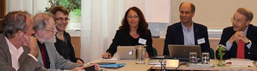 I workshopen deltog rådets ledamöter tillsammans med inbjudna gästprofessorerna Marie-Laure Djelic, ESSEC Business School i Cergy och Helen B.
