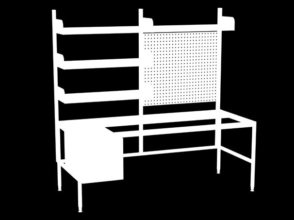 Bord Universalbord Elevbord Arbetsbord Höj- och sänkbart arbetsbord Övriga Bord Bordskiva Tillbehör Arbetsbord Ett robust bordsunderrede som