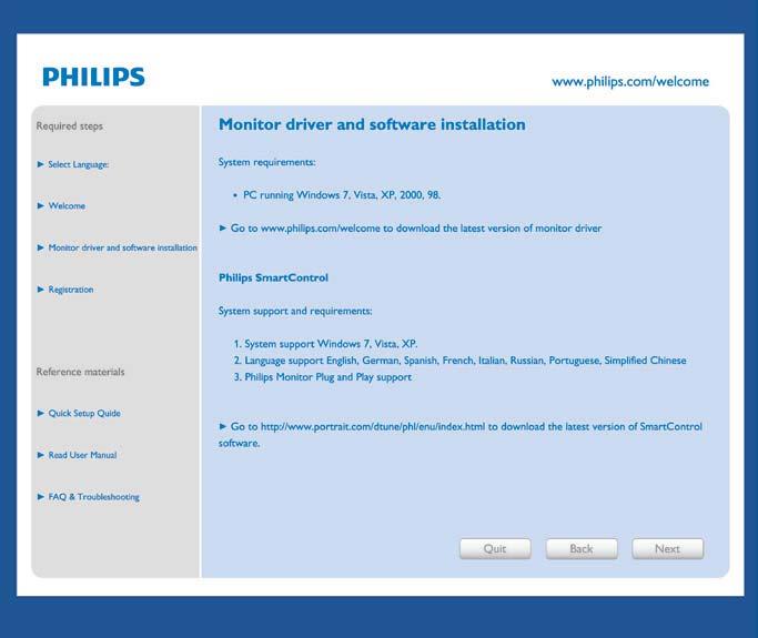 3. Bildoptimering 3.3 Philips SmartControl Lite Det nya SmartControl Lite programmet från Phillips låter dig kontrollera din monitor via ett lättanvänt grafiskt gränssnitt.