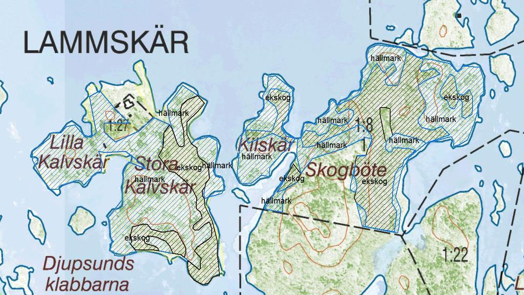 lövträd lämnas orörda. Området kommer av praktiska skäl inte restaureringsbetas utan hållas öppen genom återkommande röjningar.