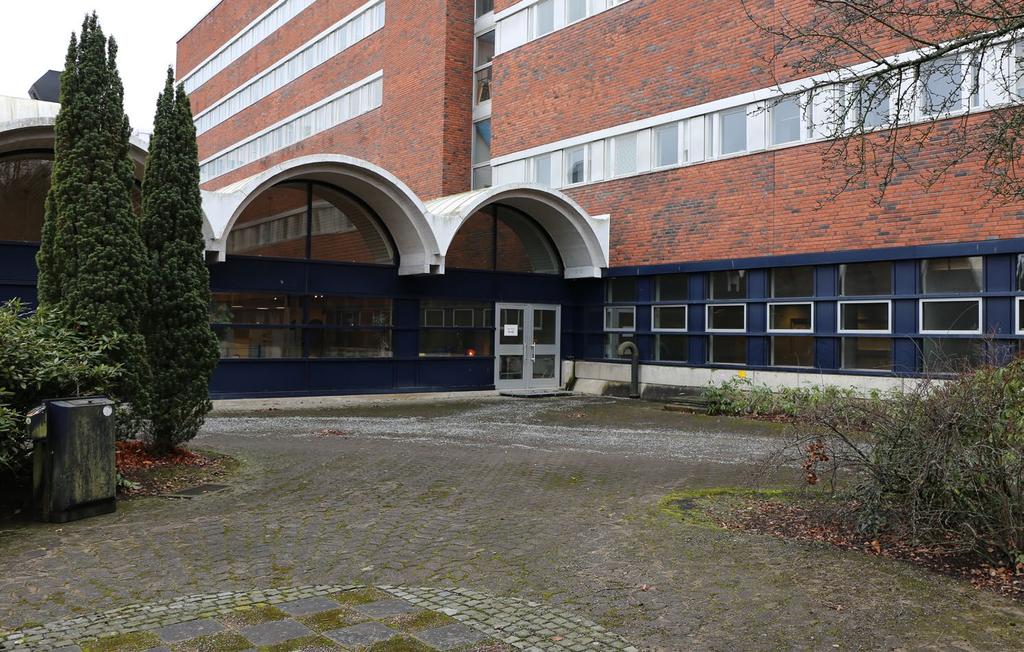 Parkens sydvästra del bedöms inte ha samma bevarandevärde som de delar som behålls och främst är det rhododendronbuskage längs