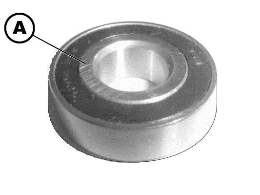 Invacare Bora /Spectra XTR-serien 4. 5. Fig. 5-27 Ta försiktigt bort plastlocket A med den stora skruvmejseln. Fig. 5-28 Lossa och ta bort muttern B.