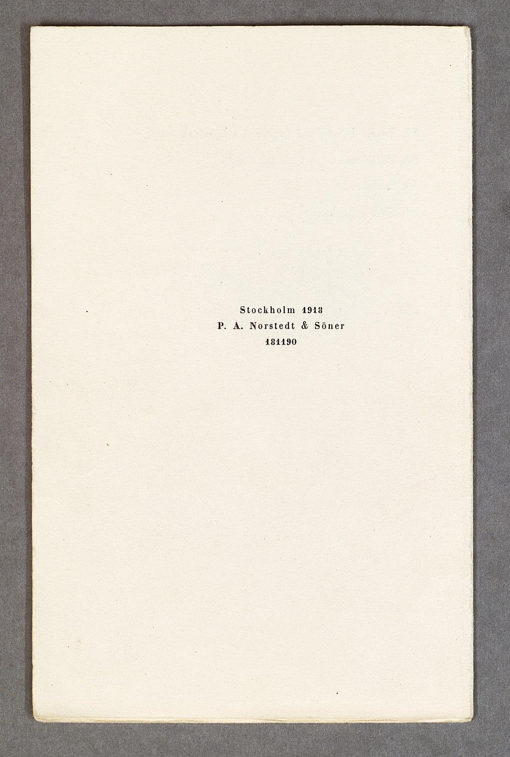 Stockholm 191S P. A.