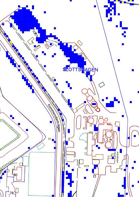 5 (15) 3 Ett 100-års regns påverkan på Slottshagens RV Dagens och framtidens klimatförändringar förväntas leda till kraftigare regnskurar.