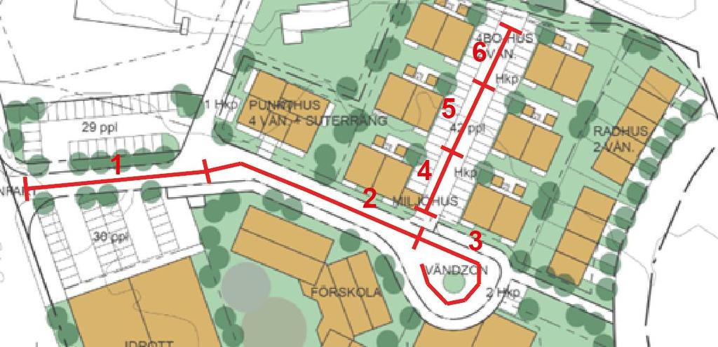 Trafikuppgifter för vägar Underlag för trafikdata för vägar har mottagits från Kungälv kommun. Se Tabell 2 för årsdygnstrafik (ÅDT), andelen passager av tunga fordon, samt hastigheter för vägar.