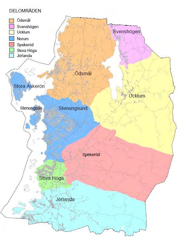 7 Tabellbilaga 2 Delområde Befolkningsprognosen för Stenungsunds sju delområden redovisas i