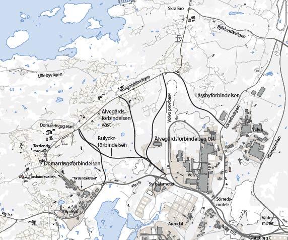 Utredda alternativ för tvärförbindelse - Tyréns Konsultföretaget Tyréns, som på uppdrag av trafikkontoret arbetat med alternativvalsstudien,
