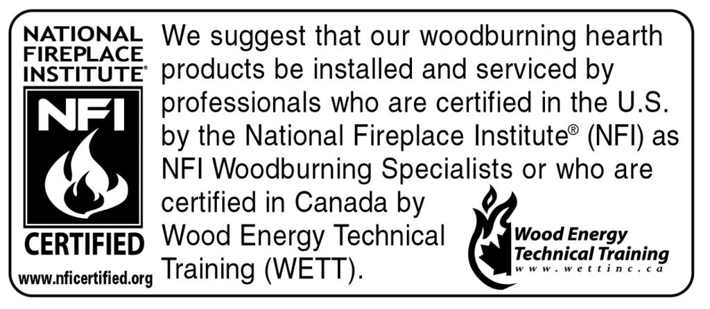 Standards The Jøtul F 55 Carrabassett nooon-catalytic heater has been tested and listed to: U.