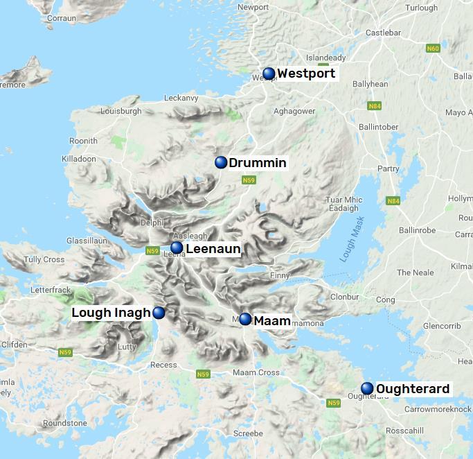 Connemara & Western Way, Oughterard - Westport, 6 nätter 6(6) Connemara & Western Way Western Way är en av Irlands 30 långdistansleder och ligger på västra Irland.