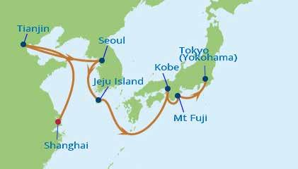 Kina, Sydkorea & Japan Sju hamnar, mängder av upplevelser PRELIMINÄRA FLYGTIDER DAG FLYG TIDER FLYGTID 25 mar Stockholm - Helsingfors 13.30-15.25 0h55 25 mar Helsingfors - Shanghai 17.20-07.