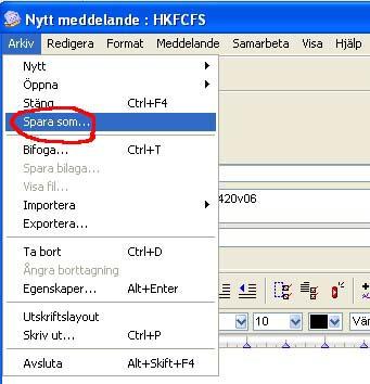 Bild tagen från FirstClass Client, Open text Inc. 8.1.0.1, Högskolan i Kristianstad, (2006-10-11).