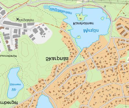 2 Geografiskt läge och problembeskrivning 9 (18) är belägen nordost om Orminge centrum och är ca 12 ha stor till ytan.