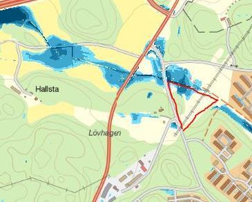 Svackdikena bör höjdsättas så att de utgör lågstråk dit dagvatten från hela planområdet kan ledas vid kraftiga regn.