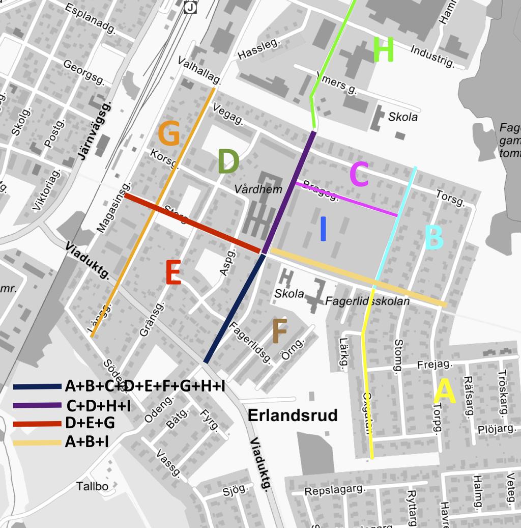 Trafiken antas här gå så nära det aktuella kvarteret som möjligt för att vara på den säkra sidan med avseende på det trafikbuller