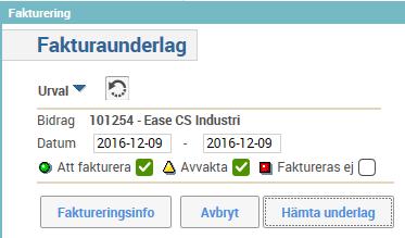 4 9. Välj <Spara>. 10. Välj <Avbryt> för att lämna bilden. 11. Välj <Hämta underlag>. 12. Välj <Ny rad>. 13.