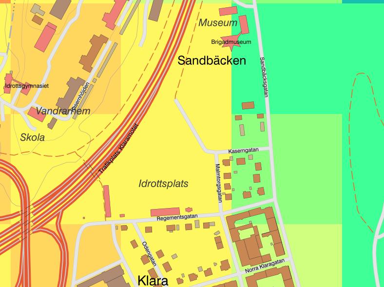 Uran förekmmer naturligt i berggrunden ch jrdarterna ch mätningarna visar kncentratinen i den allra översta delen av marken. Uranhalten redvisas sm Becquerel/kg samt i miljndelar (ppm).