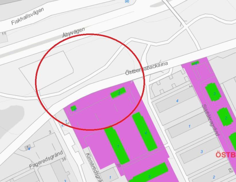 4 GEOGRAFISKT OMRÅDE Stadsmiljö Den nya bebyggelsen kommer ligga i norra delen av Östberga fördelad på två fastigheter.