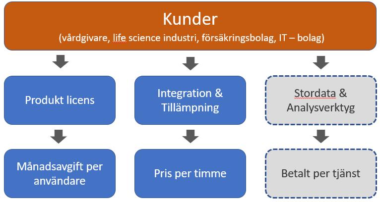 Betalningsmodellen I affärsmodellen kommer intäkterna främst att genereras genom månatliga licensavgifter per användare.