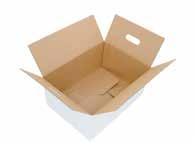 Lämplig som postpaket då det ofta ryms inom postens gränser för brev eller skrymmande brev. Vit utsida, brun insida.