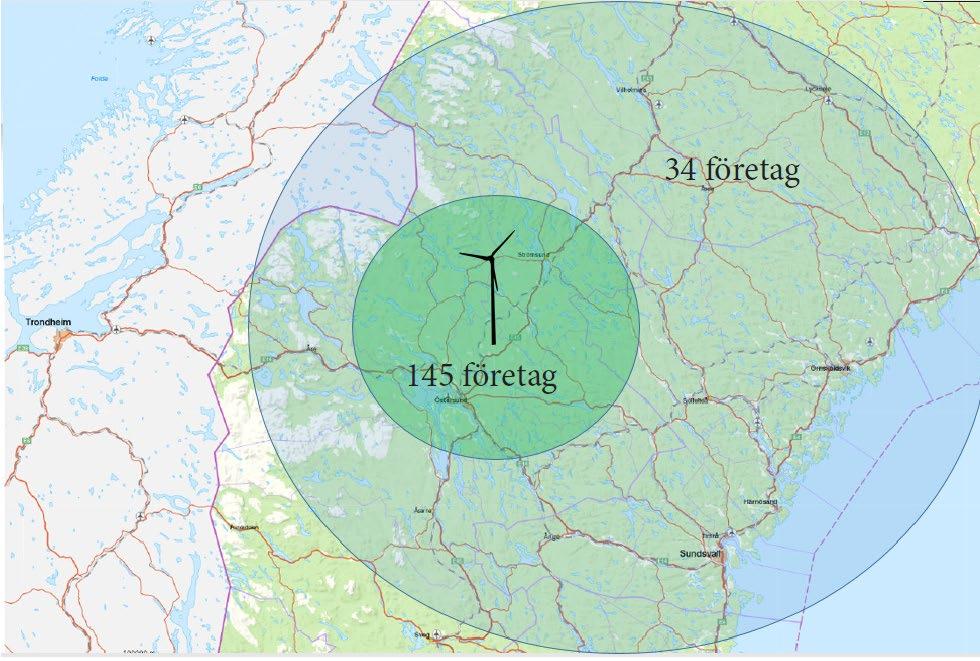 Åskälen-Munkflohögens vindkraftpark. Lokala/regionala företag. Framgångsfaktorer. 23 av totalt 103 verk resta.