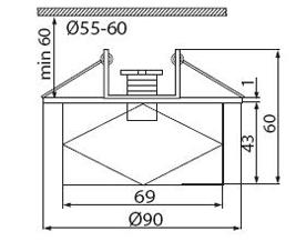 Подконструкция Ø70 mm ELLI 37 Underconstruction Ø50 mm