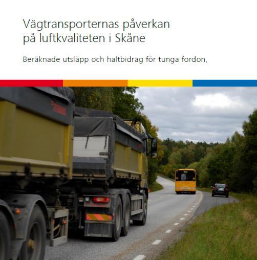 Påverkan på luftkvaliteten (haltbidraget) Tätort Vägtransporternas haltbidrag NO X (µg/m 3 ) Vägtransporternas haltbidrag NO X relativt den totala halten Helsingborg 2 6 % Hässleholm 1,5 12 %