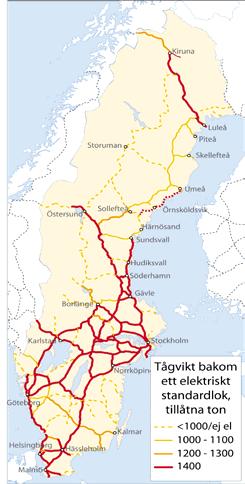 Tillåten vagnvikt Tillåten vagnvikt är en viktig faktor för järnvägens konkurrenskraft gentemot andra transportslag.
