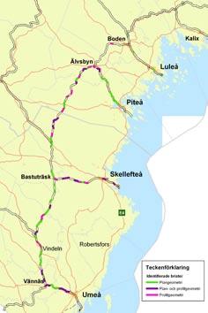 Upprustning av befintlig järnväg Stambanan mellan Umeå och Luleå byggdes i slutet av 1800-talet och har låg standard i förhållande till dagens krav på bärighet och kapacitet.