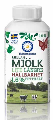Mjölken är UHT-behandlad för lång hållbarhet även i rumstemperatur och levereras i praktiska ta själv - kartonger med 100 kapslar.