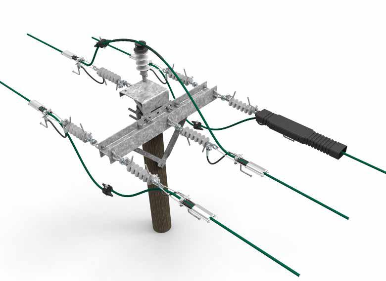 Avspänd konstruktion 2132 Ljusbågsskydd 5 2 3 1 6 9 7 4 8 11 Lintyp AlMgSi 24kV Ljusbågsskydd 62mm 2 99mm 2 157mm 2 241mm 2 1 Spännisolator SDI90.282 06 248 82 2 Stödisolator SDI82.1M20 / SDI87.