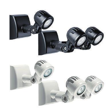 OS BELYSNING YTTEROMRÅDEN SPOTLIGHTS Högkvalitativt, havsluftsskddat UV- och väderbeständigt hölje av formgjuten aluminium Monteringsskruvar av korrosionsfritt rostfritt stål Bekväm
